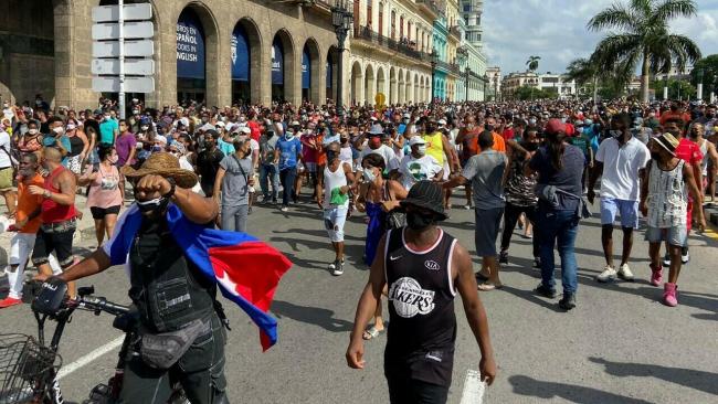 Manifestaciones del 11J en Cuba. 