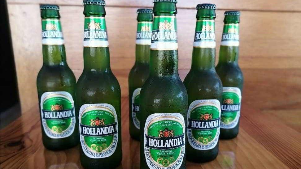 Cerveza Hollandia, una de las más importadas en Cuba.