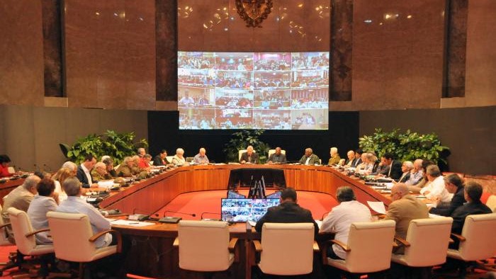 Reunión del Consejo de Ministros a través de videoconferencia.