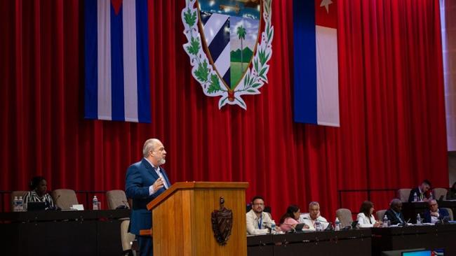 Manuel Marrero ante la Asamblea Nacional, el miércoles 17 de julio de 2024.