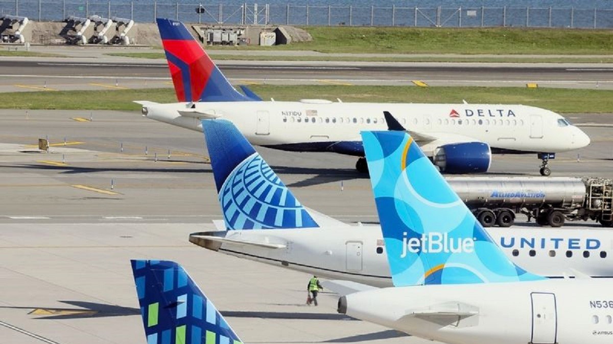 Aviones de aerolíneas estadounidenses.