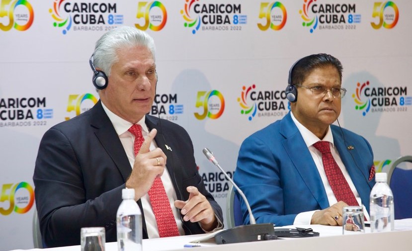 Miguel Díaz-Canel durante la Cumbre CARICOM-Cuba.