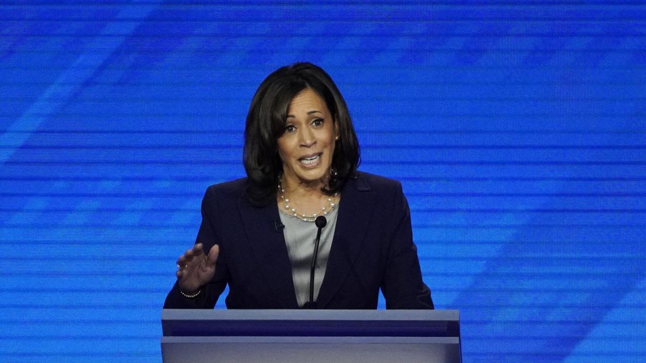 La aspirante demócrata a la Vicepresidencia de EEUU, Kamala Harris.