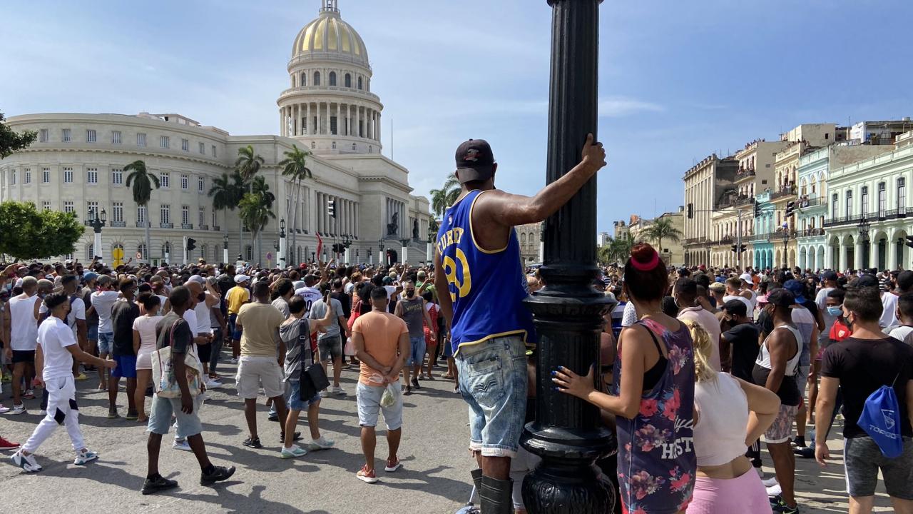 Manifestación del 11J en La Habana.