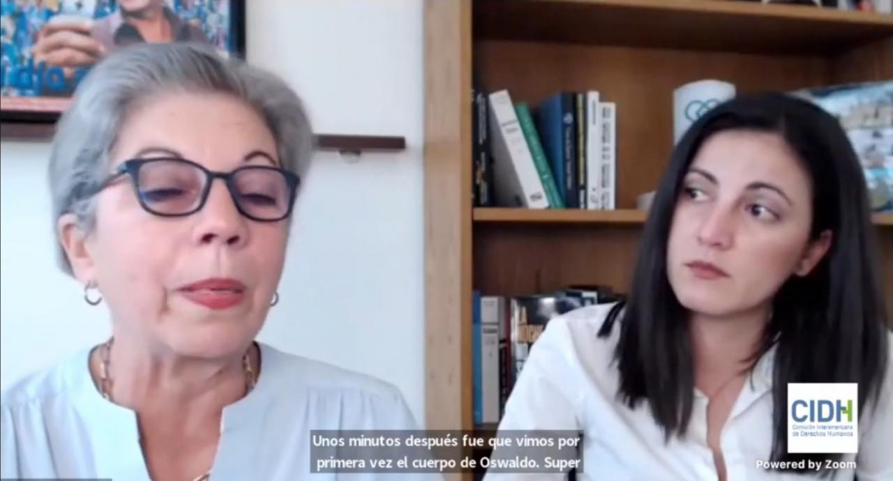 Ofelia Acevedo y Rosa María Payá en la audiencia de la CIDH.