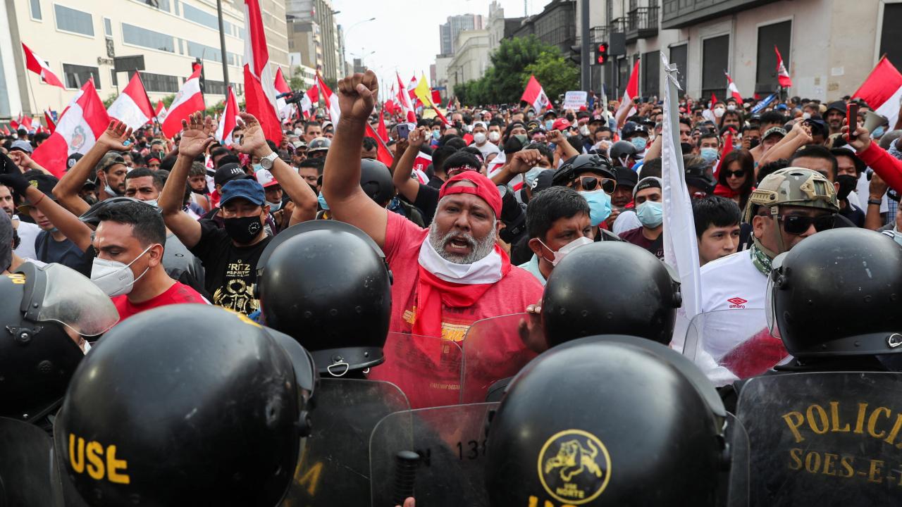 Protestas en Perú.