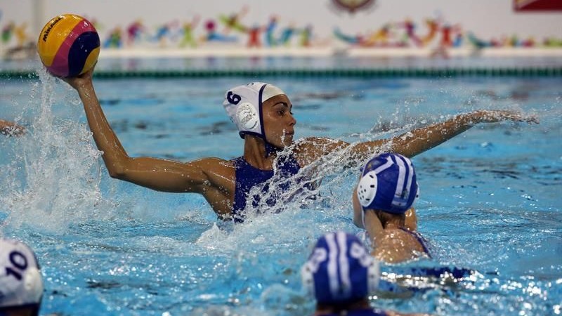 Partido de la selección cubana de polo acuático.