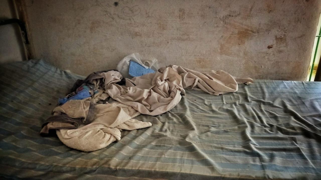 The bed of a prisoner in Caimito Prison, Artemisa, in 2022.