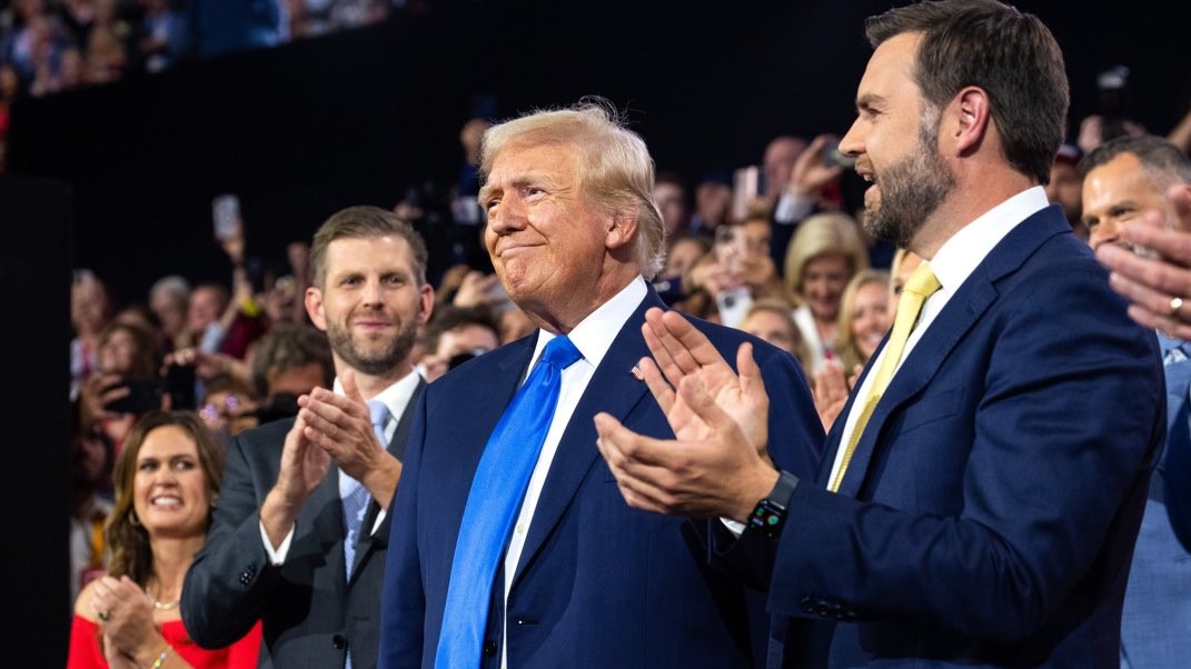 Donald Trump en la Convención Nacional Republicana de Milwaukee.