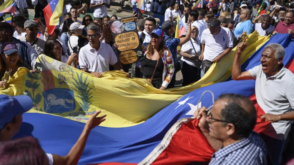 Simpatizantes de María Corina Machado, Caracas, enero de 2024.