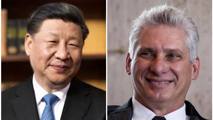 Xi Jinping y Miguel Díaz-Canel.