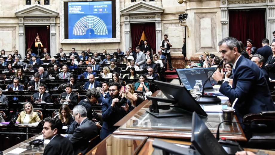 Votación en el Congreso de Argentina.