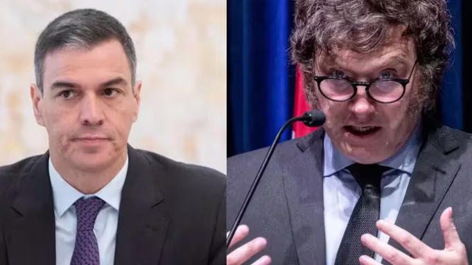 Pedro Sánchez y Javier Milei.