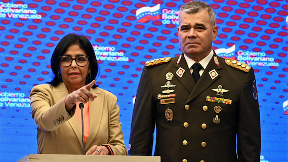 Delcy Rodríguez y Vladimir Padrino.